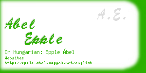 abel epple business card